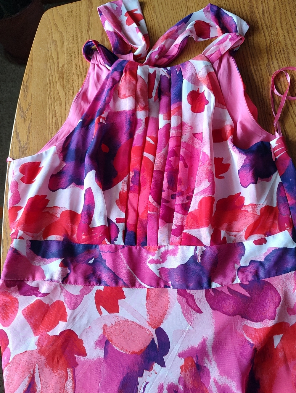 Eliza J Sleeveless Pink Floral Maxi Dress - Picture 3 of 6